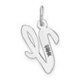thumbnail image 4 of FJC Finejewelers 14 kt White Gold Medium Script Letter V Initial Charm, 4 of 6