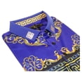 thumbnail image 6 of Men's Sports Polo Shirt Barocco Fashion Printed Short Sleeves Soft BSP612 Indigo, 6 of 8