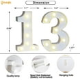 thumbnail image 5 of AllWays Plaza 13th Birthday Decoration for Girls Boys, Decorative LED Light Up Numbers, Marquee Numbers 13 Sign for Party Backdrop 13th Wedding Anniversary Decor, Warm White and Cool White Number 13, 5 of 14