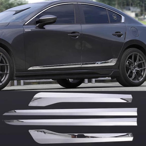 Fits 2019 - 2023 for Mazda 3 Sedan Chrome Side Door Body Molding Panel Cover Trim -