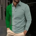 thumbnail image 2 of AnuYalue Big and Tall Golf Shirts for Men Fashion Button Up Tops Color Block Long Sleeve T-Shirt Lapel Office Tshirt, 2 of 5