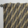 thumbnail image 3 of Designart 'Golden ZigZag Chain On Black' Mid-Century Modern Curtain Panel, 3 of 5