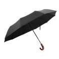 thumbnail image 1 of Travel Umbrella, Automatic Open Close Anti  Folding Umbrella With Wooden Curved Handle, Compact Portable Outdoor Hook Handle Windproof Umbrella With 10 Ribs For Wind And Rain, 1 of 8