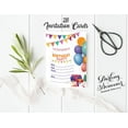 thumbnail image 3 of Darling Souvenir Multicolor Birthday Invitation Card Printable Elegant Fill or Write In Blank Party Invites 28 Pcs 5 x 7 Inches, 3 of 5