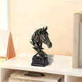 thumbnail image 5 of Mecorevxz 5" Animal Horses Head Bust Table Sculpture Retro Resin Home Decor Statue for Bedroom,Living Room,Dining Desk,Office,Study and Coffee Tables(Black), 5 of 7
