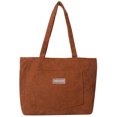thumbnail image 1 of Bolso Hobos Sólido Mano Cordón Pana Mujer para La Escuela Compras, 1 of 9
