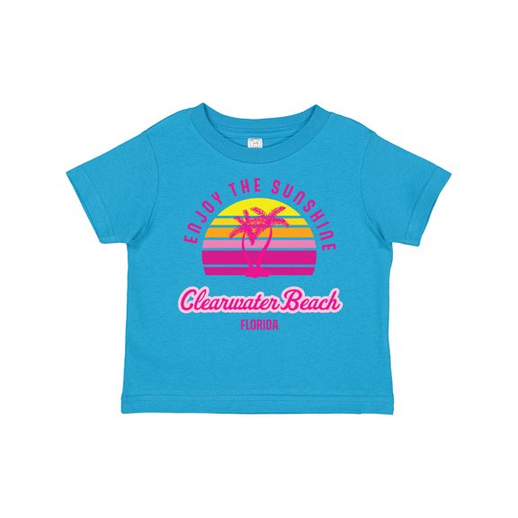 Inktastic Summer Enjoy the Sunshine Clearwater Beach Florida in Pink Boys or Girls Toddler T-Shirt