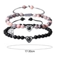 thumbnail image 6 of Tnobhg 2Pcs/Set His Her Matching Bracelets Projection 100 Languages I Love You Couple Bracelets Heart Pairing Adjustable Beads Bracelets Jewelry Gift, 6 of 8