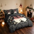 thumbnail image 2 of Manfei Gnome Queen Bedding 7 Pieces Nisse Bedding Comforter Set Queen, Teal White, Black Reversible, 2 of 6