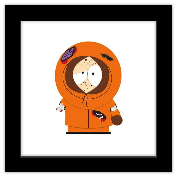 Gallery Pops South Park - Dead Kenny Wall Art, Black Framed Version, 12" x 12"