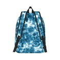 thumbnail image 3 of Balery Blue Tie Dye Vintage Canvas Backpack for Men and Women - Large Capacity, Durable Travel Laptop Bag for School, Work, Hiking, and Outdoor Activities-Small, 3 of 7