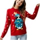 thumbnail image 1 of Jersey de punto de manga larga con cuello redondo para mujer Suéter navideño animal Fridja  hjk1056, 1 of 6