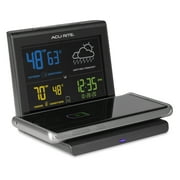 AcuRite Home Weather Station with Qi-Certified Wireless Charging Pad and Hyperlocal Forecasting, Indoor and Outdoor Temperature and Humidity, Weather Clock, and Calendar (01193M)