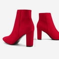 thumbnail image 3 of Dream Pairs Women's Casual Chunky High Heel Ankle Booties Party Dress Shoes SIANNA-1 RED Size 5.5, 3 of 6