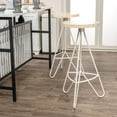 thumbnail image 6 of Trinity 30" Modern Industiral Iron Tripod Backless Bar Stool, Almond Seat with White Frame, 6 of 9