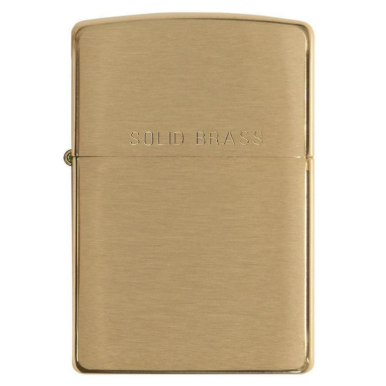 Zippo Classic Windproof Pocket Lighter, Brushed Solid Brass