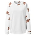 thumbnail image 4 of Shadoumai Football Season Sweatershirt For Women Crew Neck Pullover Long Sleeve Tops Fall Winter Women Football, 4 of 4