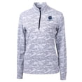 thumbnail image 2 of Women's Cutter & Buck  Charcoal George Washington University Vault DryTec Traverse Camo Print Stretch Quarter-Zip Top, 2 of 3