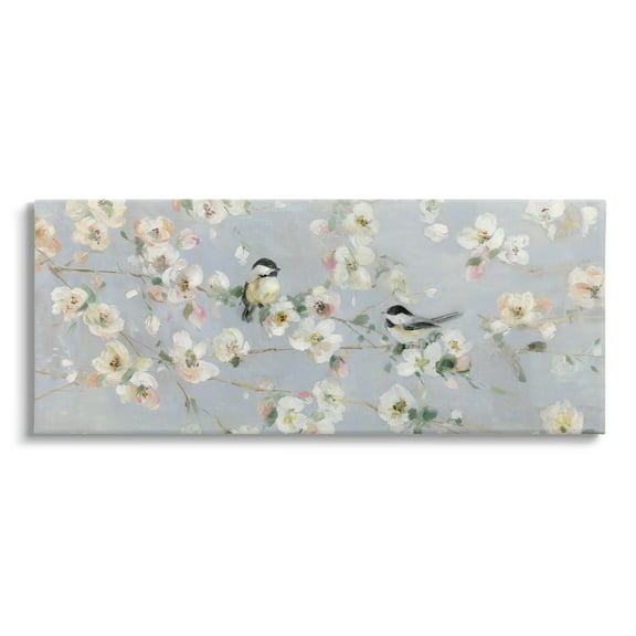 Stupell Industries Delicate Little Birds Between Cherry Blossom Branches Painting Gallery Wrapped Canvas Print Wall Art, Design by Sally Swatland