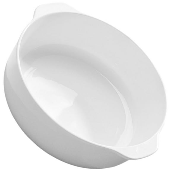 FOMIYES White Round Baking Bowl High Grade Gathering 1Pack 9.08x8.06x1.69in