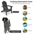 thumbnail image 6 of Patiojoy Folding Adirondack Chair Outdoor Adirondack Chair Weather Resistant Lounger for Backyard Porch Poolside Black, 6 of 8