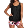 thumbnail image 3 of HUAXUN Women's Tankini Bathing Suit Full Coverage Swimsuits Tummy Control Swimsuits for Women Tummy Control Tankini 2 Piece Swimsuit Tummy Control Bathing Suit, 3 of 8