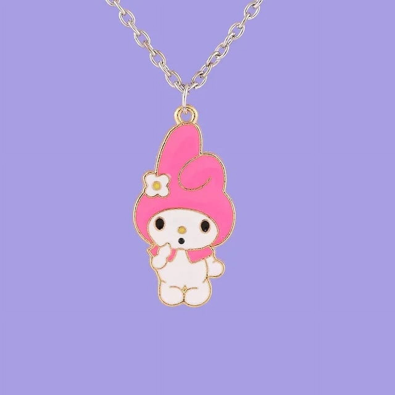 Sanrio Kuromi My Melody Hello Kitty Alloy Necklace Men‘s Women‘s Black 