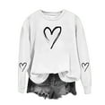 thumbnail image 5 of AUNVITO Women's Valentine's Day Sweatshirt Long Sleeve Round Neck with Heart-Shaped Print Casual and Fashionable Style, 5 of 6
