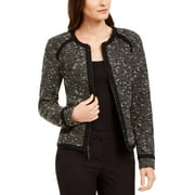 Nanette Lepore Womens Wool Blend Speckled Jacket