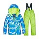 thumbnail image 1 of Traje de nieve para niños-impermeable, ajustable, traje de esquí de invierno de 2 piezas para niñas y niños-para la lluvia, esquí, Invierno - Green Size Verde Talla 12 (133-140cm) Macarena niños traje de nieve, 1 of 5