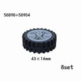 thumbnail image 1 of MOC Technical Tire Wheel Cross Hole Set Motorcycle Tyre & Rim Car Truck Wheels Hub Bricks Construction Building Blocks 56898-56904-8set, 1 of 6