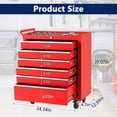 thumbnail image 7 of Garvee Tool Cart with Wheels and 6-Drawers, Portable Tool Storage Cabinet for Garage, Workshop, Red, 7 of 7