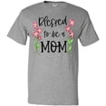 thumbnail image 3 of Inktastic Blessed to be a Mom Pink Flowers T-Shirt, 3 of 5