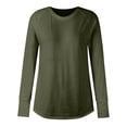 thumbnail image 5 of Wovix Women's Sheer Mesh Short Sleeve Crewneck T-Shirt Crop Solid Trendy Comfy Top Streetwear Party Wear Army Green XXL, 5 of 5
