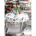 thumbnail image 4 of Blue Grey Eucalyptus Outdoor Tablecloth - 54 Inch Round Dining Table Cover, Watercolor Spring Weeping Botanical Waterproof Outdoor Table Cloth with Umbrella Hole & Zipper for Picnic/Patio/Party, 4 of 7