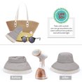 thumbnail image 5 of Tirrinia  Womens Wide Brim Bucket Hats UPF 50+ Outdoor Gardening Sun Caps Khaki, 5 of 7