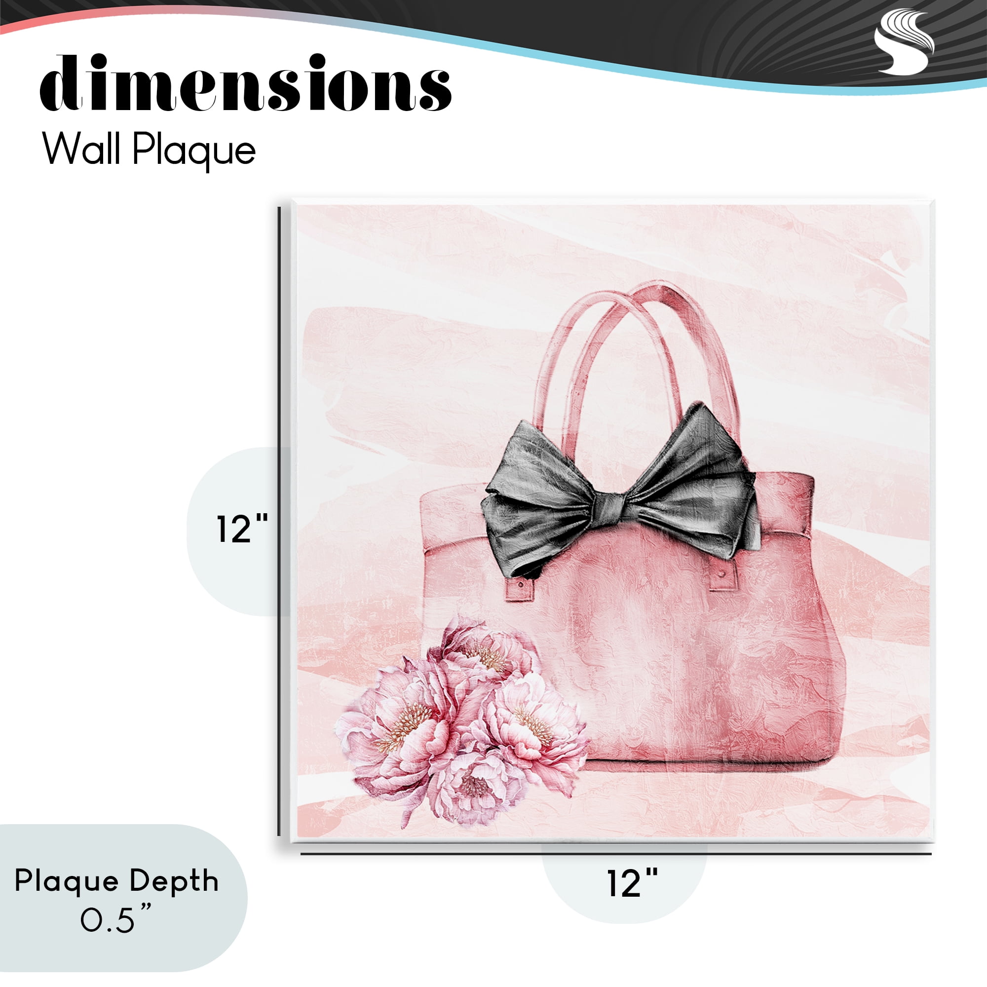 Stupell Industries Blush Glam Time Bag Wall Plaque Art, design by Kim Allen