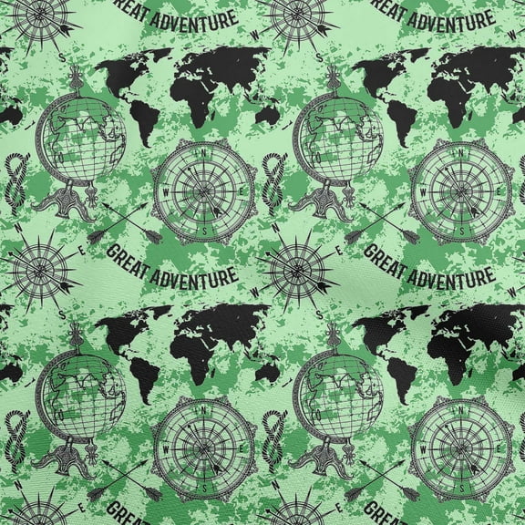 oneOone Polyester Lycra Sea Green Fabric Travel Sewing Fabric By The Yard Printed Diy Clothing Sewing Supplies 56 Inch Wide