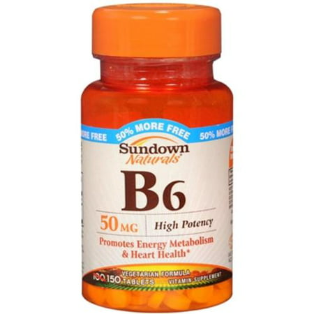 Sundown B-6 50 mg Comprimés Comprimés 150 (Paquet de 6)
