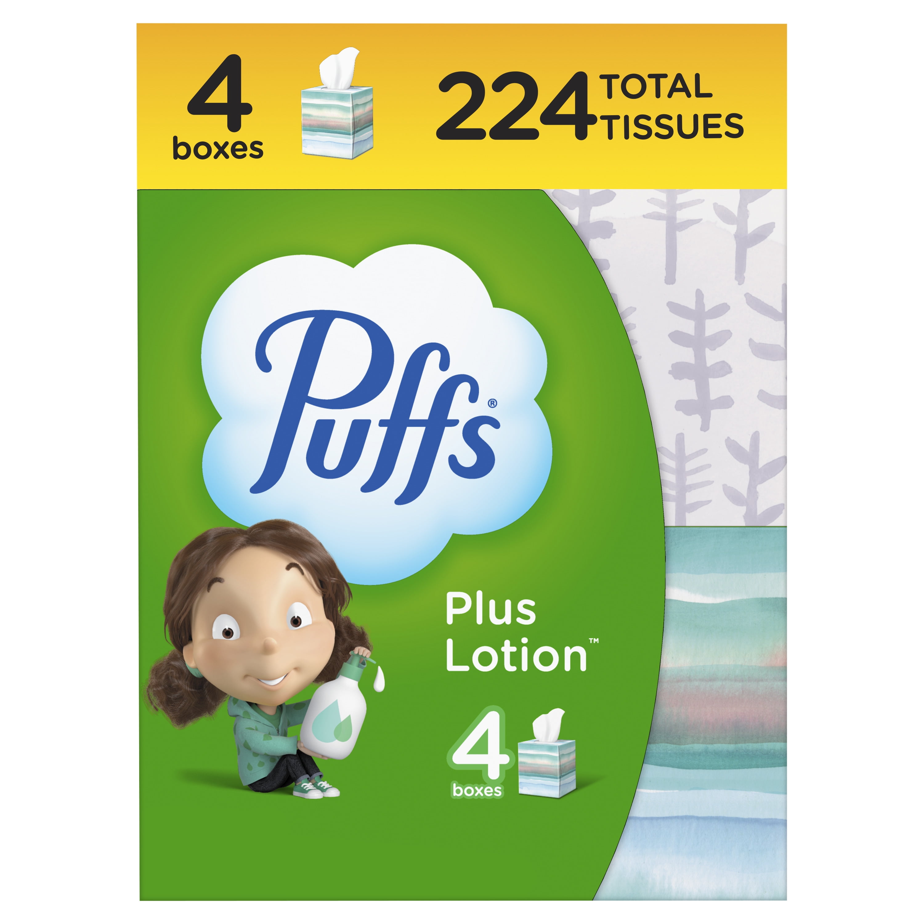 Puffs Plus Lotion White Facial Tissues - 56 Ea/Pack, 24 Pack