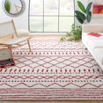 thumbnail image 2 of SAFAVIEH Arizona Teagan Geometric Shag Area Rug, Ivory/Red, 9' x 12', 2 of 8