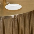 thumbnail image 5 of BalsaCircle 120 in Antique Gold Sequin Dots Polyester Round Tablecloth Wedding Party Events Reception Decorations Supplies, 5 of 6