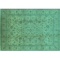 thumbnail image 1 of Ahgly Company Indoor Rectangle Oriental Turquoise Blue Traditional Area Rugs, 4' x 6', 1 of 4