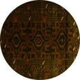 thumbnail image 1 of Ahgly Company Machine Washable Indoor Round Persian Yellow Traditional Area Rugs, 7' Round, 1 of 4