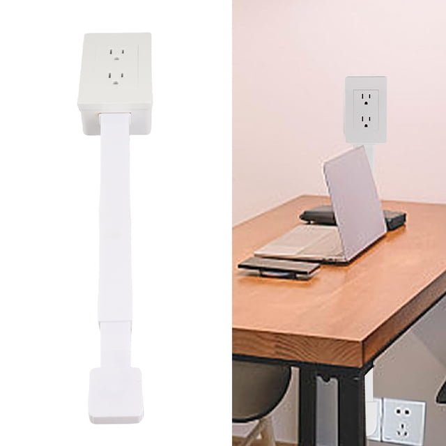 Power Strip Expander 3 Prong Electrical Outlets Socket Rotatable Base Xtender for Sofa Bedside Table Desk Electrical Outlet Extender