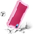 thumbnail image 3 of Designed for Apple iPhone XR Tough Hybrid Shockproof Hybrid PC + TPU Bumper Frame Rubber Drop Proof 3in1 Armor Full Body Phone Case Cover [Hot Pink], 3 of 11