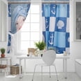 thumbnail image 5 of Funny Pig Blackout Curtains for Bedroom, Cute Art Modern Lovely Animals on Showering Blue Thermal Insulated Kitchen Drapes with Grommets, Light Blocking Window Treatment, 2 Panels 42" x 45", 5 of 7