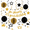 Gold, variant on Red Black Go Shawty It's Your Birthday Party Decoration Kit with Banner and Hanging Decor