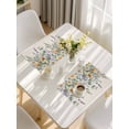 thumbnail image 5 of Floral Eucalyptus Leaves Placemats Set of 4, Daisy Summer Botanical Rustic Placemats for Dining Table, Place Mats for Kitchen Tabletop, Waterproof Wipeable Dining Table Mats Set, 5 of 9