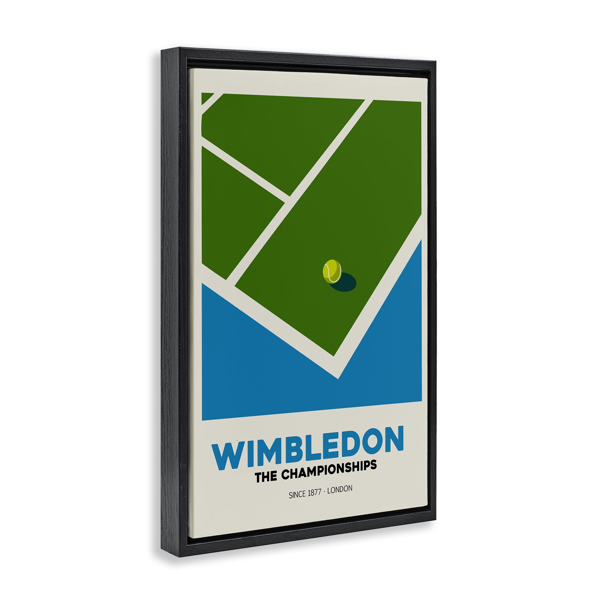 Stupell Industries Wimbledon Tennis Court Black Framed Floater Canvas Wall Art, design by Andreas Magnusson